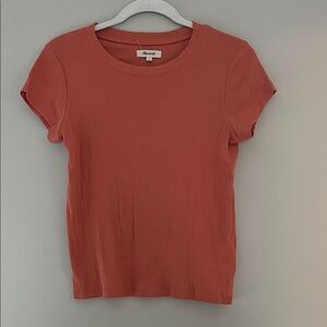 Madewell Women's Coral Brightside Short Sleeve Tee Small